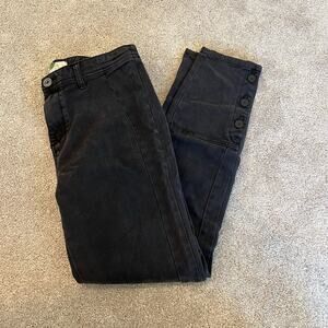 Anthropologie Women's Grey Black Corduroy Pant Lyocel Cotton Size‎ 28